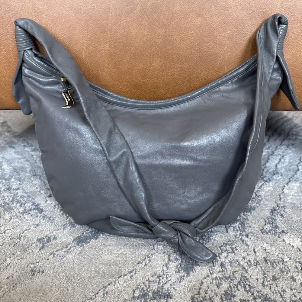 Sharif Gray Hobo Shoulder Crossbody Bag Slouchy Chic P